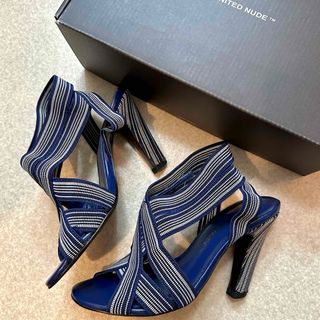 Gucci - 美品 GUCCI サテン プリーツ オープントゥ ピンヒール Gucci - 美品 GUCCI サテン プリーツ オープントゥ ピンヒール