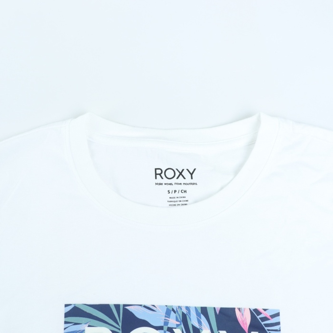 Roxy(ロキシー)のロキシー 半袖Tシャツ ロゴT スポーツウエア レディース Sサイズ 白×青 ROXY レディースのトップス(Tシャツ(半袖/袖なし))の商品写真