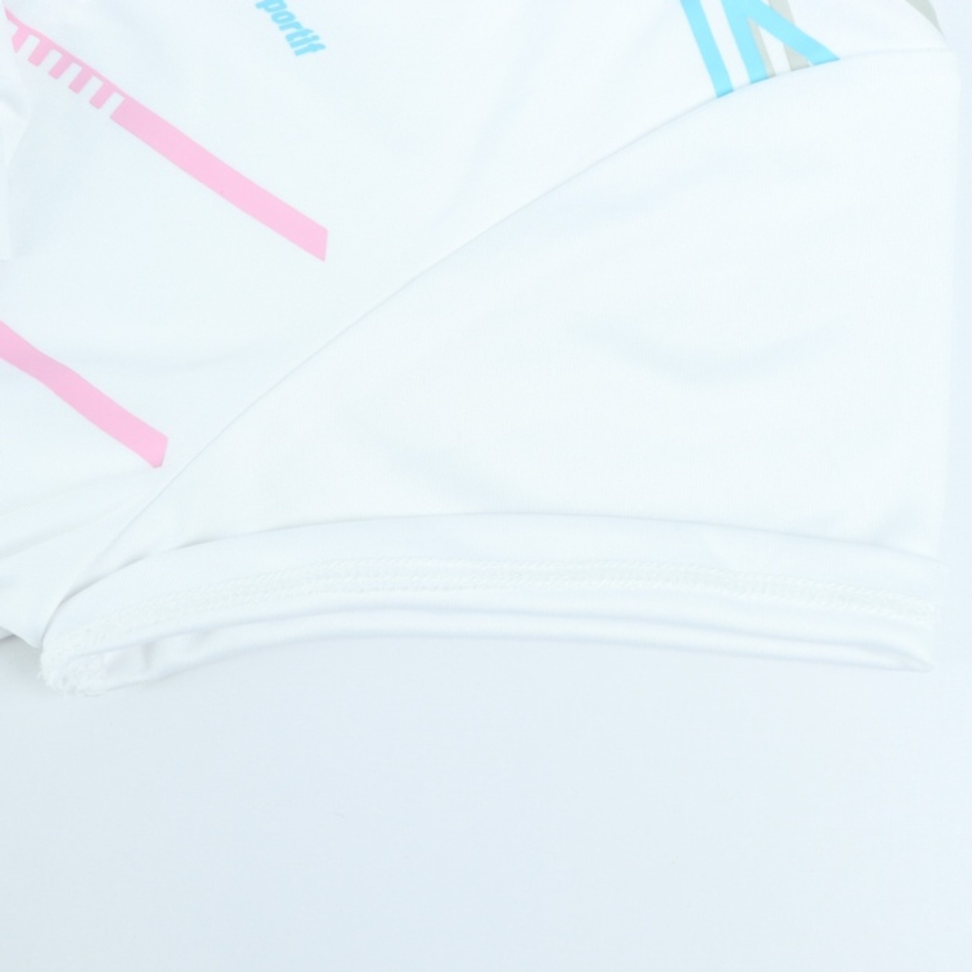 le coq sportif(ルコックスポルティフ)のルコックスポルティフ 半袖Tシャツ グラフィックT スポーツウエア レディース Lサイズ 白×ピンク×青 le coq sportif レディースのトップス(Tシャツ(半袖/袖なし))の商品写真
