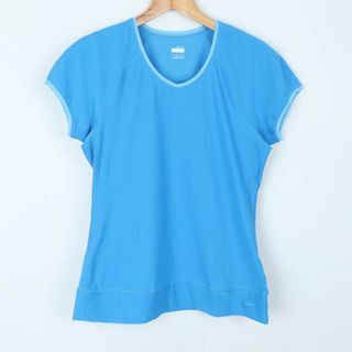 ナイキ(NIKE)のナイキ 半袖Tシャツ フィットドライ メッシュ スポーツウエア レディース Lサイズ ブルー NIKE(Tシャツ(半袖/袖なし))