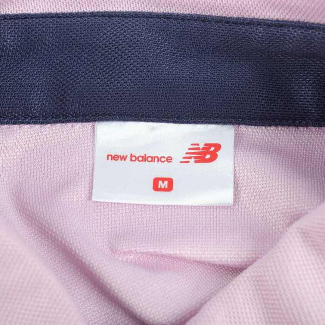 New Balance(ニューバランス)のニューバランス 半袖ポロシャツ 胸ポケット 袖ロゴ ゴルフウエア レディース Mサイズ パープル NEW BALANCE レディースのトップス(ポロシャツ)の商品写真