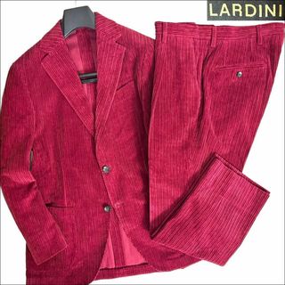 ラルディーニ(LARDINI)のJ5027美品 ラルディーニ コーデュロイセットアップスーツ バーガンディ 46(セットアップ)