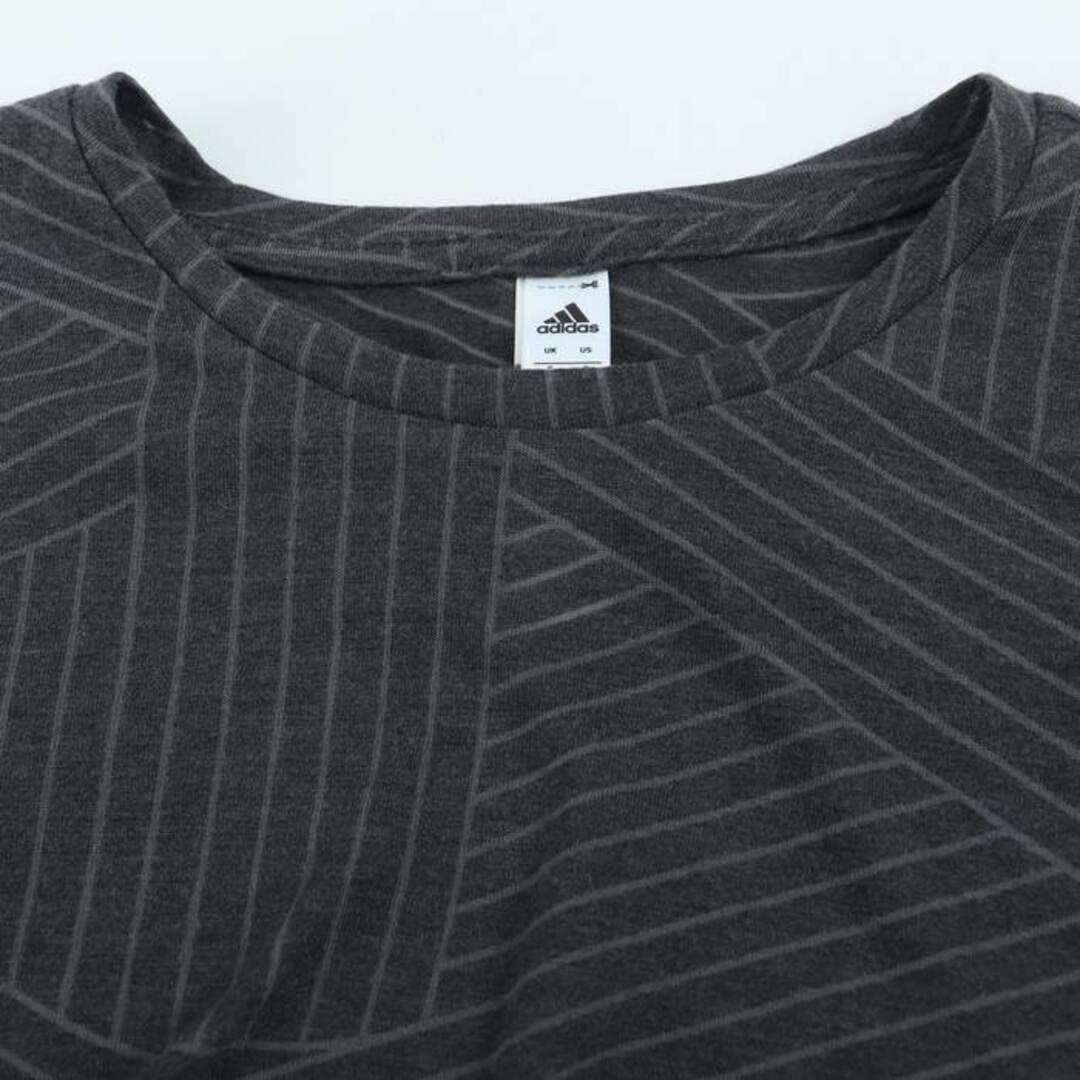 adidas(アディダス)のアディダス 半袖Tシャツ ビッグシルエット スポーツウエア レディース Sサイズ ダークグレー adidas レディースのトップス(Tシャツ(半袖/袖なし))の商品写真