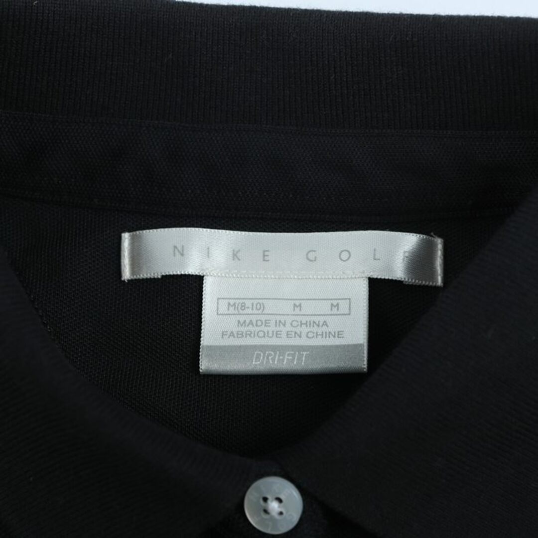 NIKE(ナイキ)のナイキ 半袖ポロシャツワンポイントロゴゴルフウエアドライフィット レディース Mサイズ ブラック NIKE レディースのトップス(ポロシャツ)の商品写真