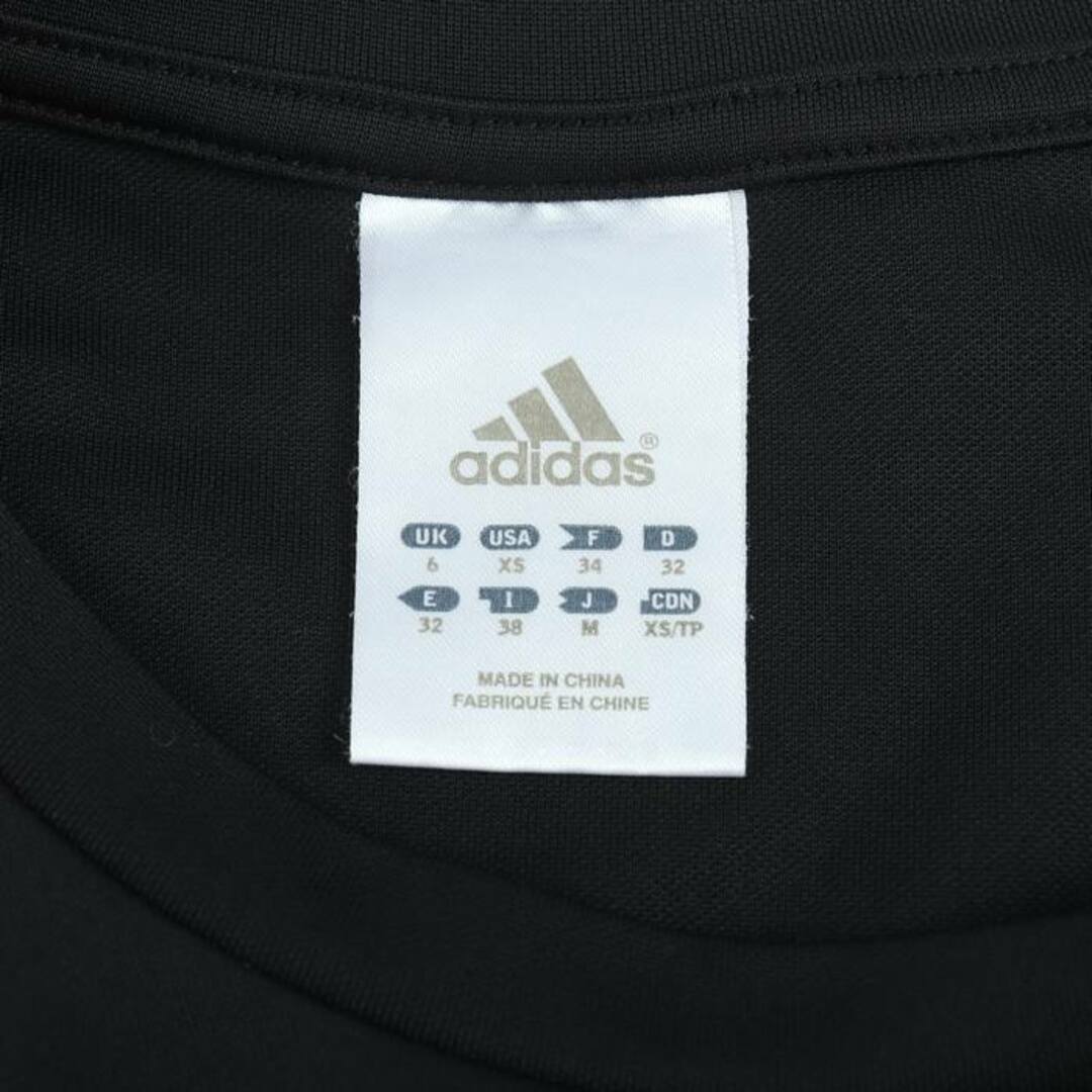 adidas(アディダス)のアディダス 半袖Tシャツ ワンポイントロゴ スポーツウエア レディース Mサイズ ブラック adidas レディースのトップス(Tシャツ(半袖/袖なし))の商品写真