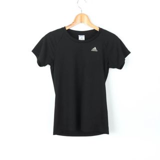 アディダス(adidas)のアディダス 半袖Tシャツ ワンポイントロゴ スポーツウエア レディース Mサイズ ブラック adidas(Tシャツ(半袖/袖なし))