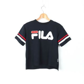 フィラ 半袖Tシャツ ロゴT トリコロール スポーツウエア レディース Sサイズ 紺×白×赤 FILA