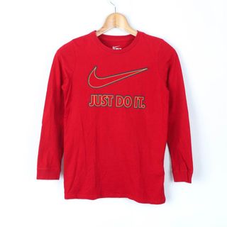 ナイキ(NIKE)のナイキ 長袖Tシャツ ロゴT スポーツウエア JUST DO IT キッズ 男の子用 Mサイズ レッド NIKE(Tシャツ/カットソー)