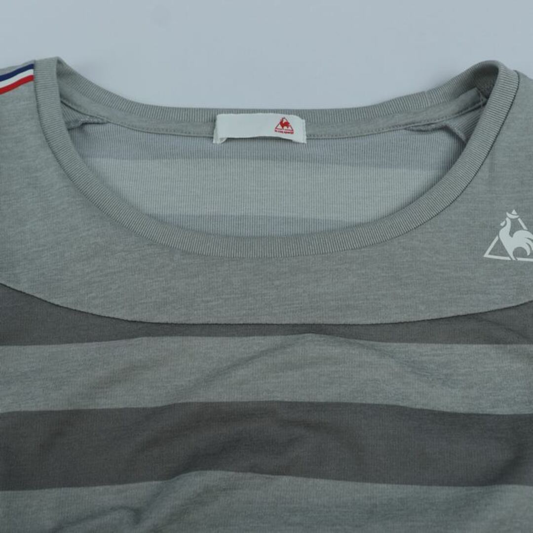 le coq sportif(ルコックスポルティフ)のルコックスポルティフ タンクトップ ボーダー柄 スポーツウエア レディース Lサイズ グレー le coq sportif レディースのトップス(タンクトップ)の商品写真