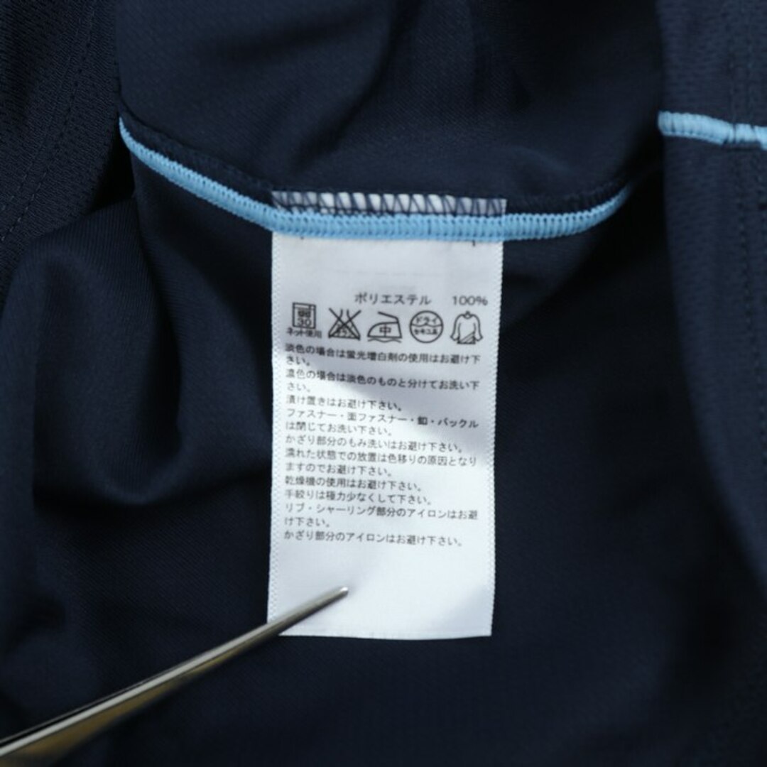 adidas(アディダス)のアディダス 半袖Tシャツ ワンポイントロゴ スポーツウエア レディース Lサイズ ネイビー adidas レディースのトップス(Tシャツ(半袖/袖なし))の商品写真