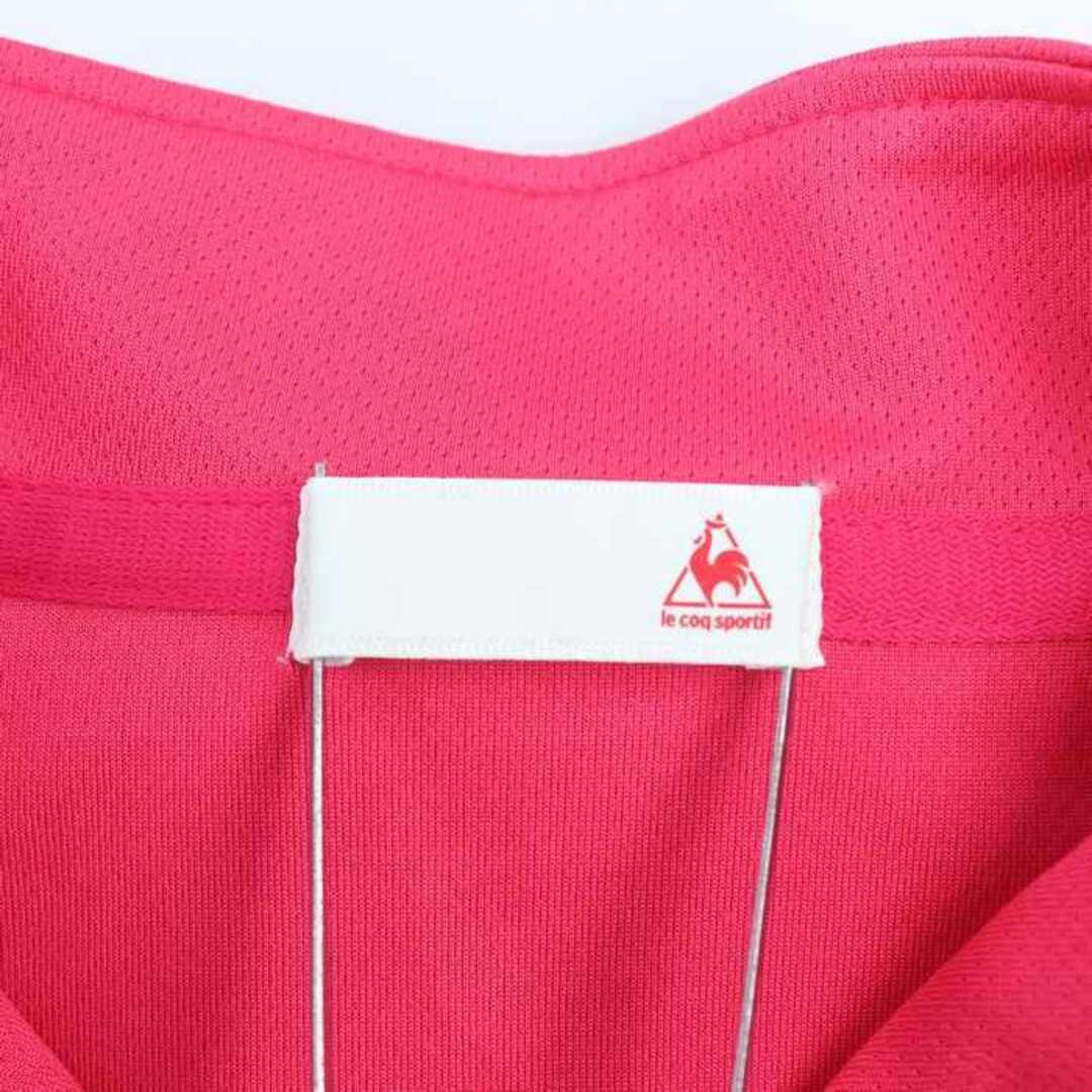 le coq sportif(ルコックスポルティフ)のルコックスポルティフ 半袖ポロシャツ ハイネック ハーフジップ ゴルフウエア レディース Mサイズ ピンク le coq sportif レディースのトップス(ポロシャツ)の商品写真