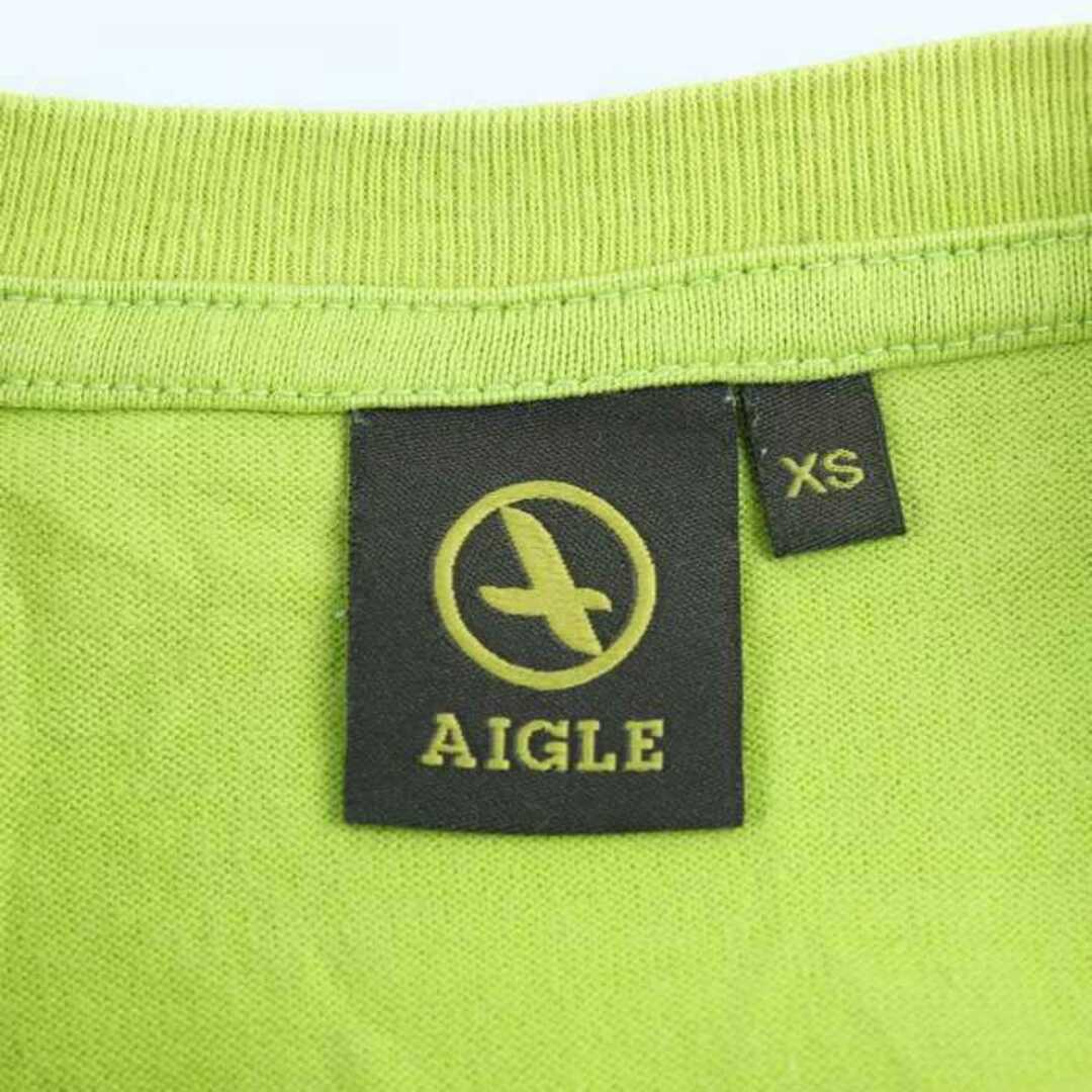 AIGLE(エーグル)のエーグル 半袖TシャツロゴTアウトドアウエア日本製 レディース XSサイズ グリーン AIGLE レディースのトップス(Tシャツ(半袖/袖なし))の商品写真