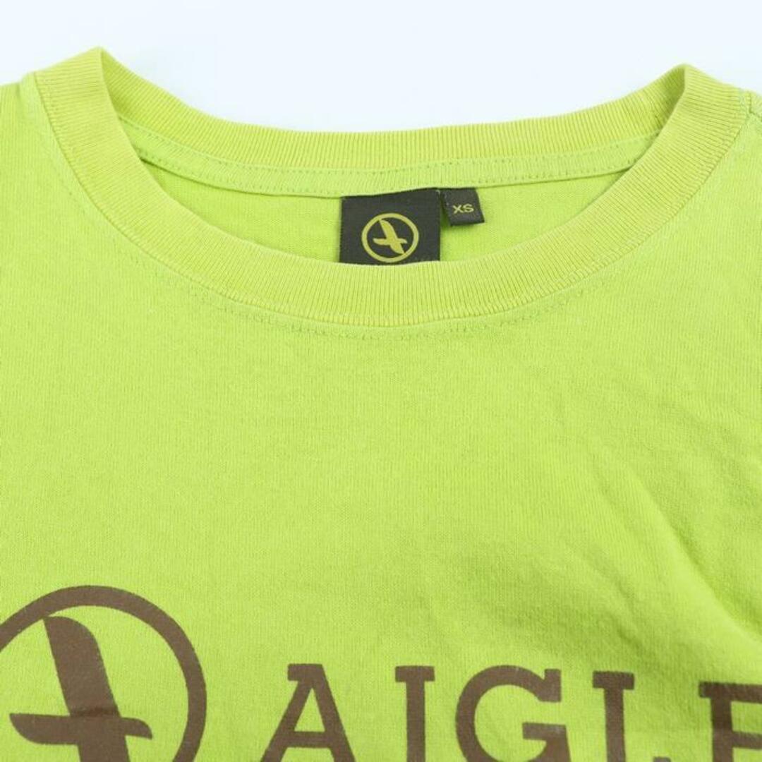 AIGLE(エーグル)のエーグル 半袖TシャツロゴTアウトドアウエア日本製 レディース XSサイズ グリーン AIGLE レディースのトップス(Tシャツ(半袖/袖なし))の商品写真