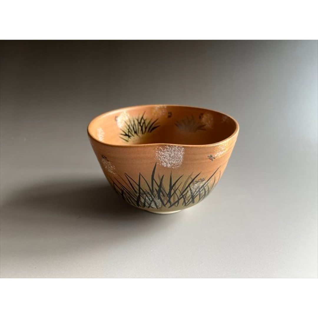 東山深山作　色絵茶碗　夕暮れ蛍 エンタメ/ホビーの美術品/アンティーク(陶芸)の商品写真