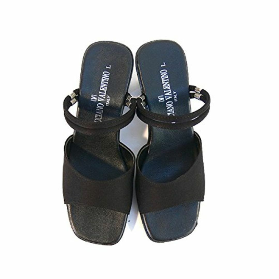 [ルチアーノ バレンチノ] 日本製 6.5cmヒール 美脚オフィスサンダル サテ レディースの靴/シューズ(その他)の商品写真
