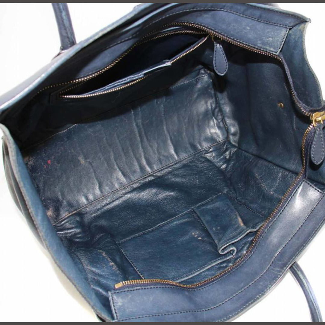 celine(セリーヌ)のセリーヌ ラゲージファントム ハンドバッグ トートバッグ レザー 紺 ネイビー レディースのバッグ(トートバッグ)の商品写真