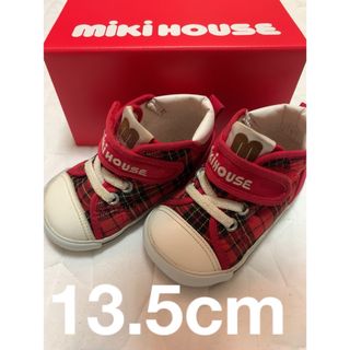 mikihouse - 【MIKI HOUSE】ミキハウス　スニーカー　赤チェック　13.5cm