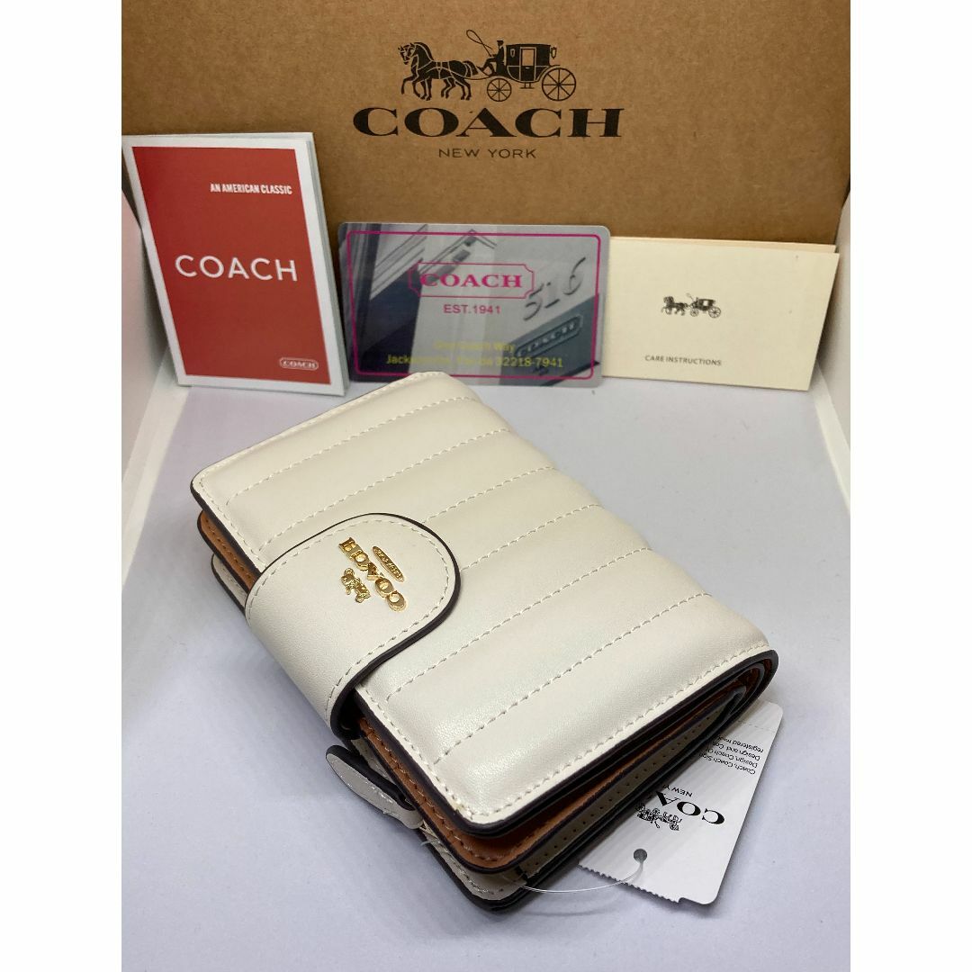 COACH(コーチ)のCOACH　コーチ　C3454　二つ折り財布　リニア　キルティング レディースのファッション小物(財布)の商品写真