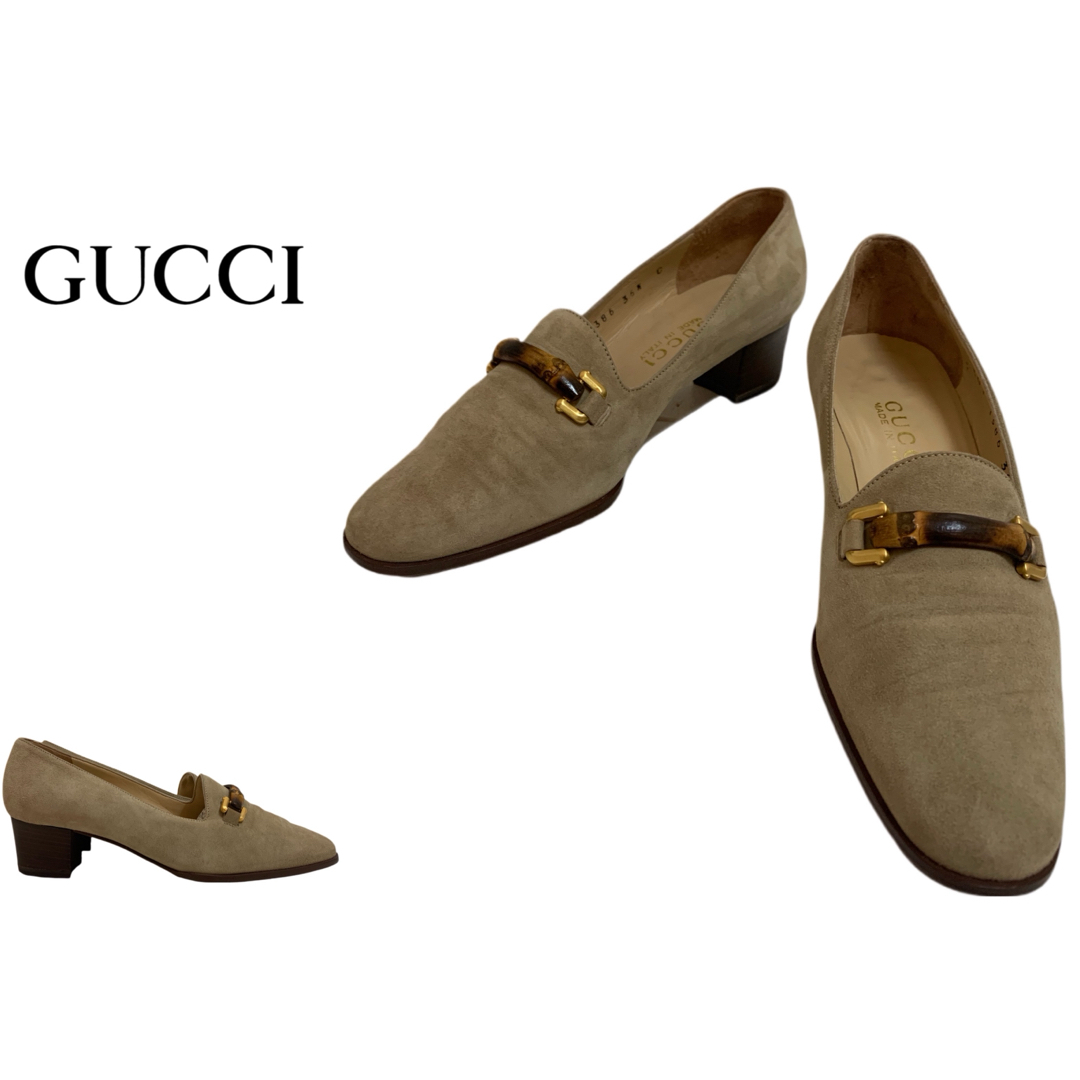 Gucci(グッチ)のGUCCI VINTAGE ITALY製 バンブーホースビット レザーパンプス レディースの靴/シューズ(ハイヒール/パンプス)の商品写真