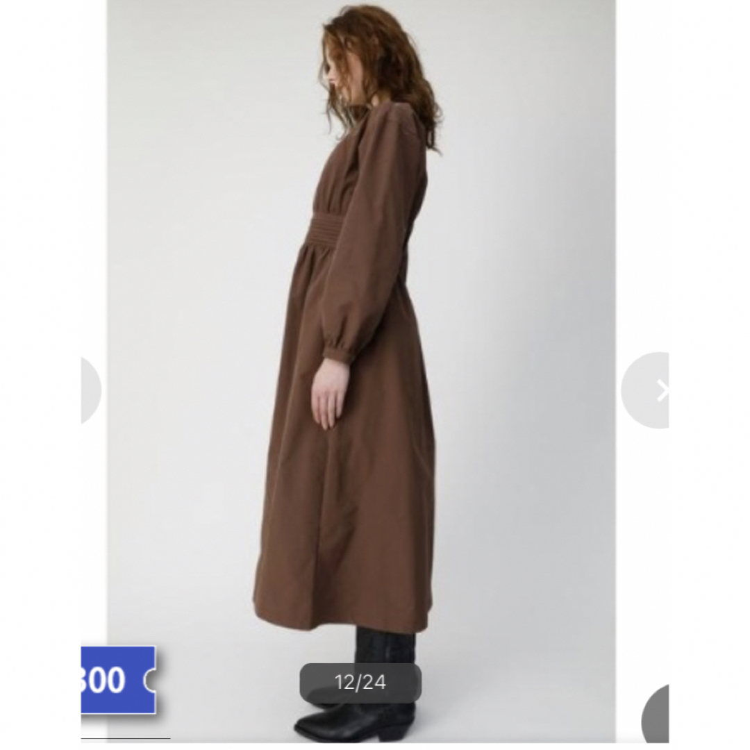 moussy(マウジー)のmoussy WAIST GATHER SHIRT ドレス レディースのワンピース(ロングワンピース/マキシワンピース)の商品写真