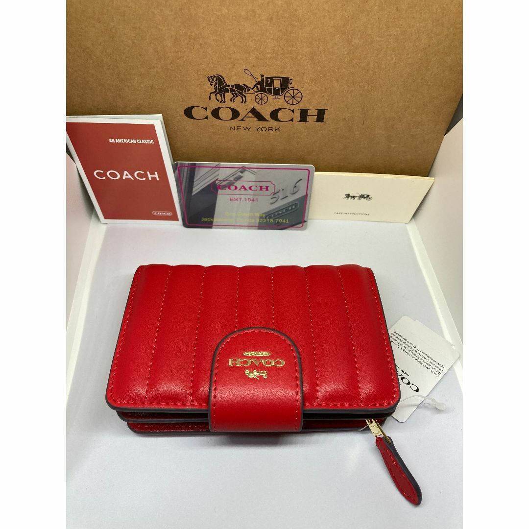 COACH - COACH コーチ C3454 二つ折り財布 リニア キルティングの通販