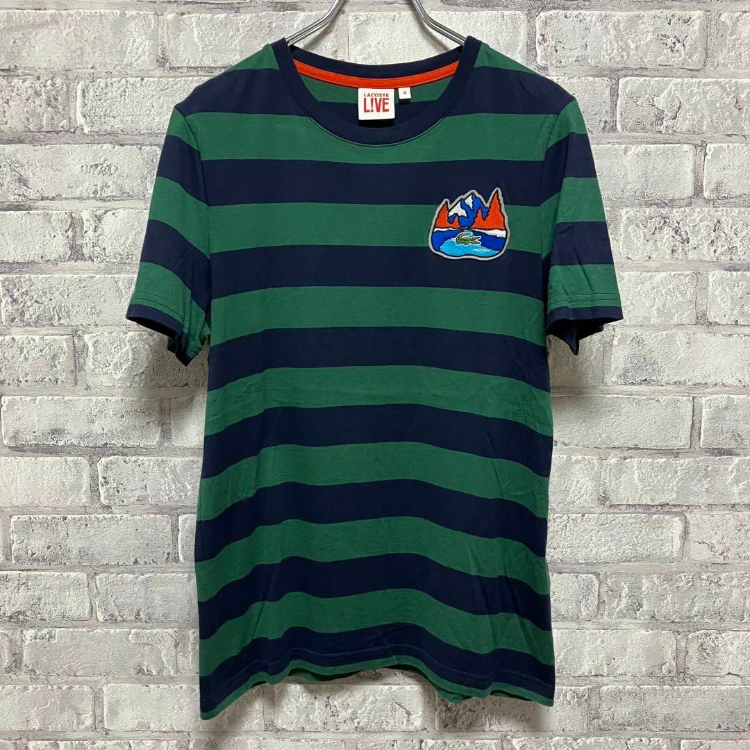 LACOSTE(ラコステ)の【LACOSTE】ラコステ Tシャツ 半袖 ボーダー お洒落 サイズ4 メンズのトップス(Tシャツ/カットソー(半袖/袖なし))の商品写真