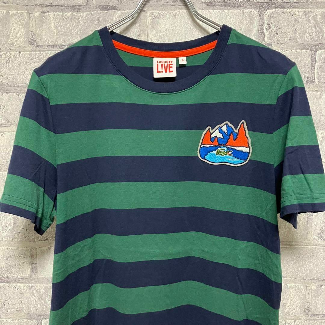 LACOSTE(ラコステ)の【LACOSTE】ラコステ Tシャツ 半袖 ボーダー お洒落 サイズ4 メンズのトップス(Tシャツ/カットソー(半袖/袖なし))の商品写真