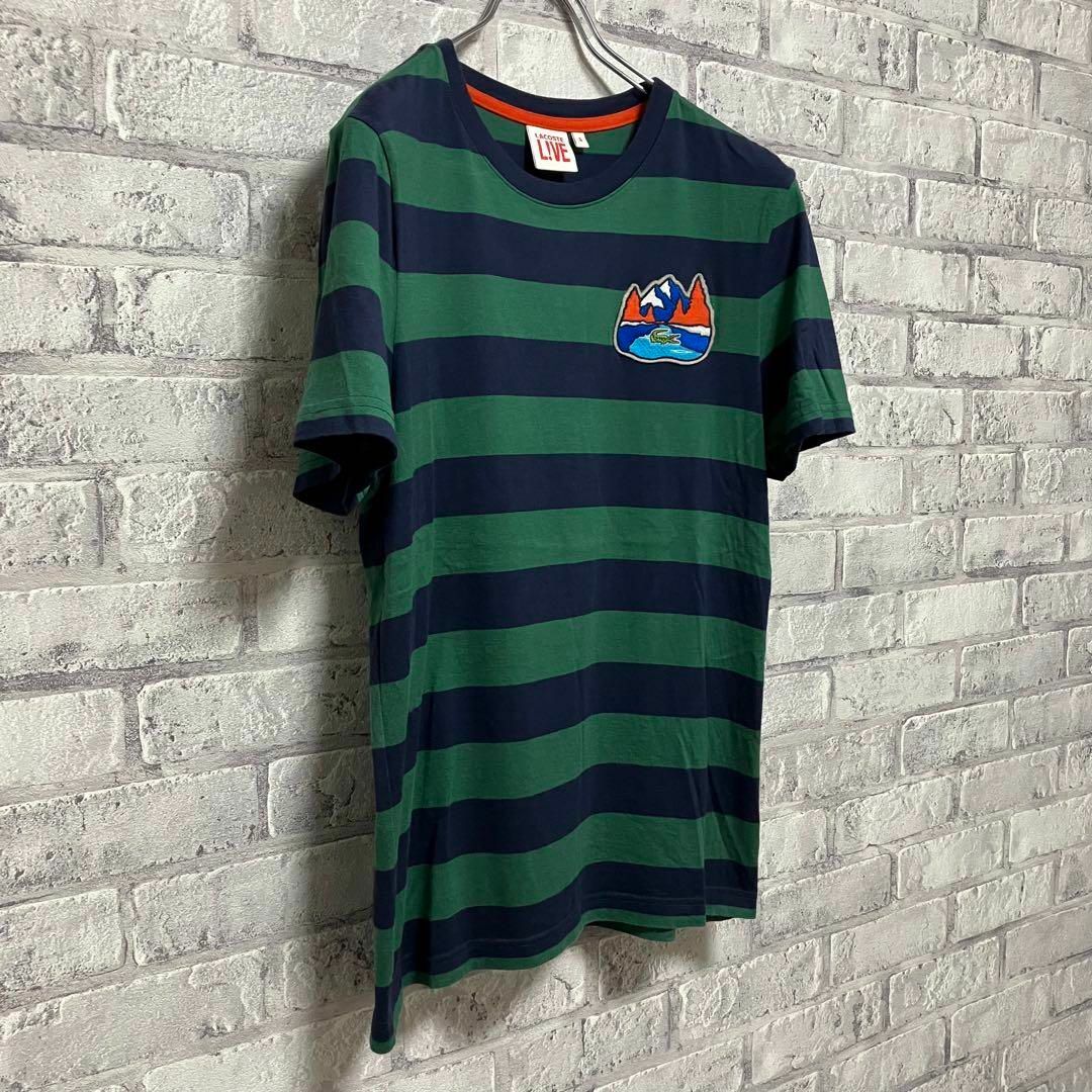 LACOSTE(ラコステ)の【LACOSTE】ラコステ Tシャツ 半袖 ボーダー お洒落 サイズ4 メンズのトップス(Tシャツ/カットソー(半袖/袖なし))の商品写真