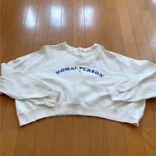 トレーナー　クロップド丈　プリントTシャツ　ショート丈　(トレーナー/スウェット)