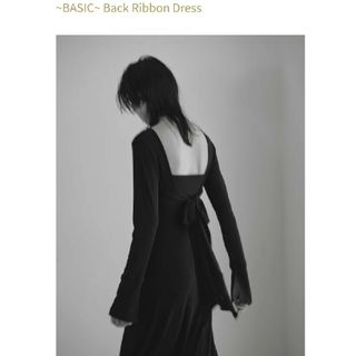 Rosary moon - rosarymoon basic back ribbon dress