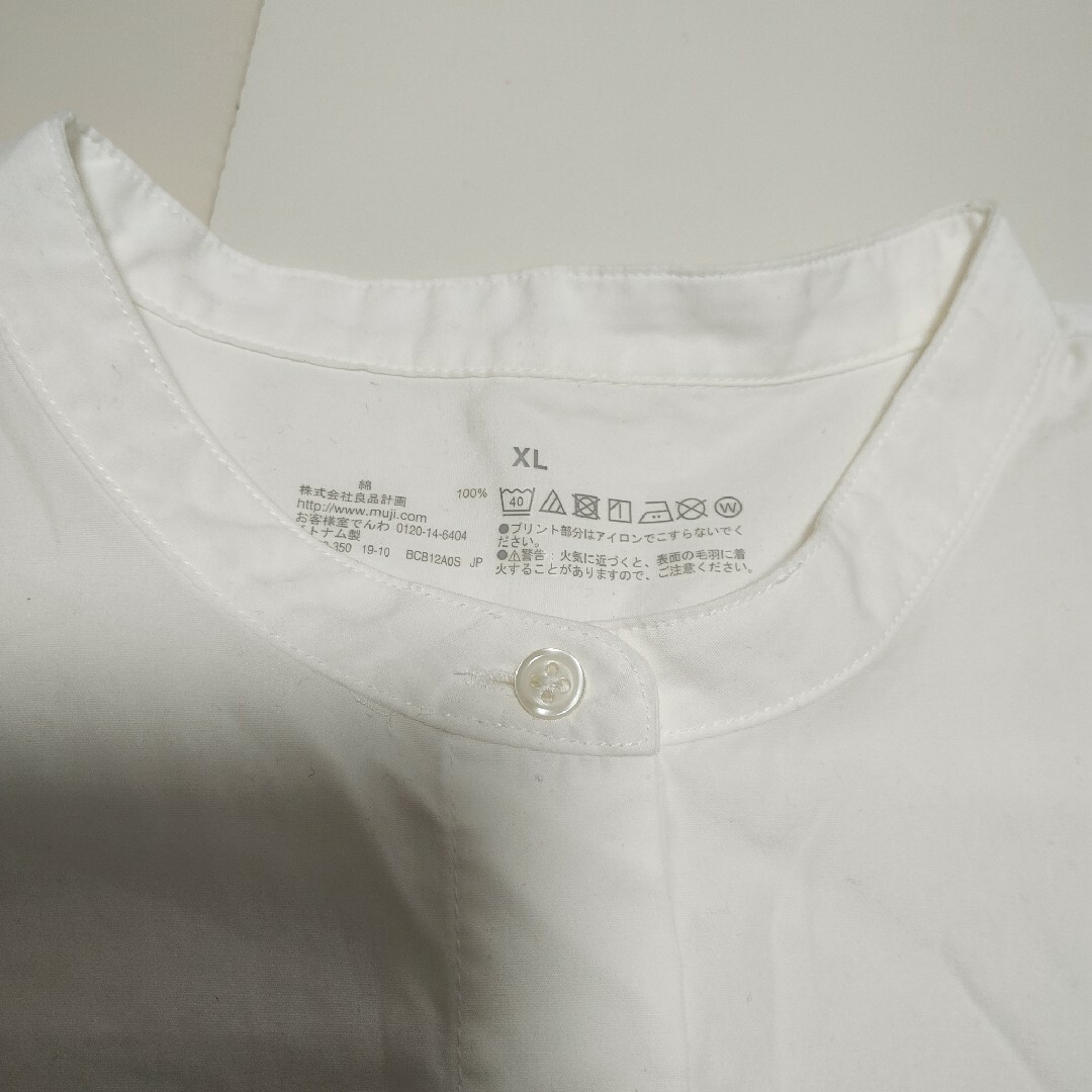 MUJI (無印良品)(ムジルシリョウヒン)の無印良品 MUJI スタンドカラーシャツ レディース ホワイト レディースのトップス(シャツ/ブラウス(長袖/七分))の商品写真