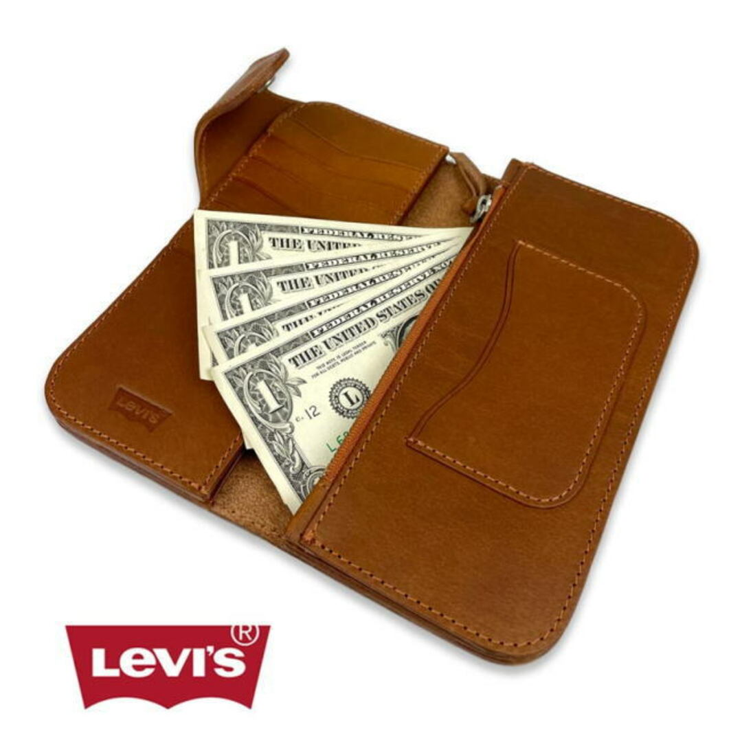 Levi's(リーバイス)のブラウン リーバイス ウォレットチェーン付き 長財布 8167  メンズのファッション小物(折り財布)の商品写真