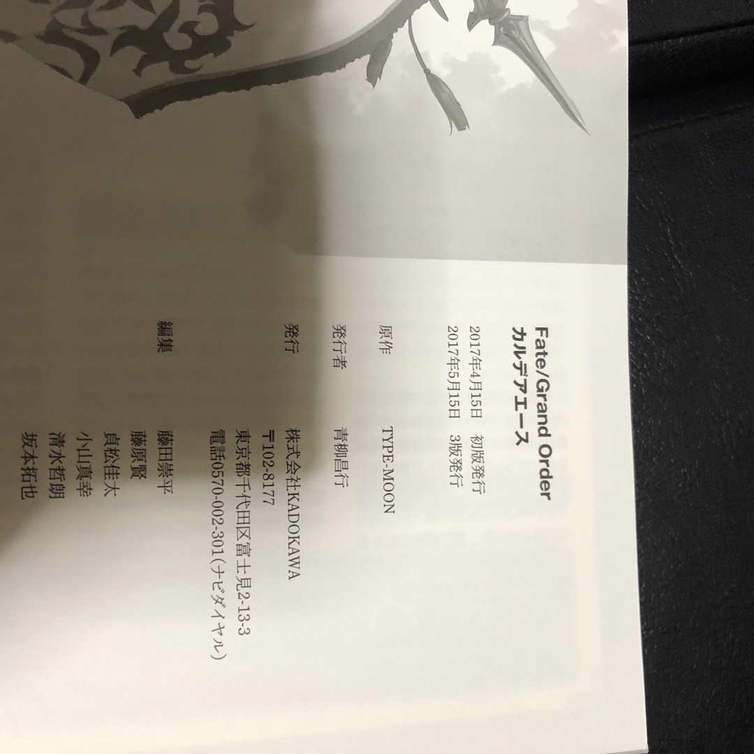 角川書店(カドカワショテン)のFate/Grand Order カルデアエース　1巻 2巻 セット エンタメ/ホビーの本(アート/エンタメ)の商品写真