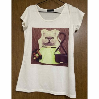 クリックス(CRYX)のクリックス　Uネック　Tシャツ（猫）(Tシャツ(半袖/袖なし))
