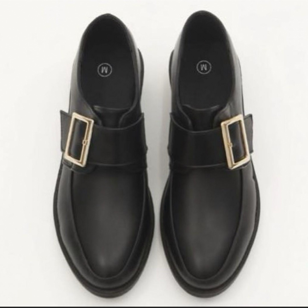 Shoes in Closet(シューズインクロゼット)の超軽量マニッシュ バックル付き ローファー 靴　黒　ブラック XS レディースの靴/シューズ(ローファー/革靴)の商品写真