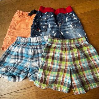 ベビーギャップ(babyGAP)のbaiya80男の子ハーフパンツズボンまとめ売りベビー春夏チェックデニムジーンズ(パンツ)