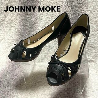 ジョニーモーク(JOHNNY MOKE)のs933 ジョニーモーク/パンプス/オープントゥヒール/ブラック/上品/オシャレ(ハイヒール/パンプス)