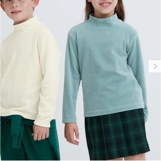 ユニクロ(UNIQLO)の新品！未使用！ユニクロ！フリース！ハイネックロンティ！160cm(Tシャツ/カットソー)