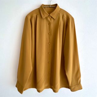 ロキエ(Lochie)のVintage ヴィンテージ シャツ マスタード イエロー ブラウス(シャツ/ブラウス(長袖/七分))