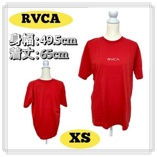ルーカ(RVCA)のルーカ トップス ロゴ Tシャツ 半袖 シンプル レディース レッド(Tシャツ(半袖/袖なし))