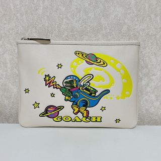 COACH - coach コーチ レキシー コズミック クラッチバッグ 恐竜