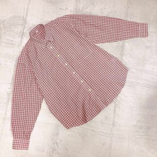 【ヴィンテージ】チェック柄 長袖シャツ おおきめ トップス メンズシャツ(Tシャツ/カットソー(七分/長袖))