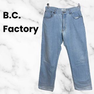 【B.C.FACTORY】ストレートデニムパンツ　ヴィンテージ　ストレッチ(デニム/ジーンズ)