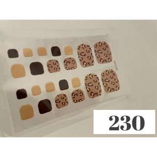 230.ジェルネイルシール ゴールド パステル 春ネイル ラメ ヒョウ柄(ネイル用品)