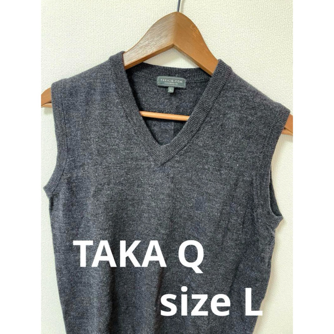 TAKA-Q(タカキュー)のタカキュー ニットベスト Vネック メンズのトップス(ニット/セーター)の商品写真