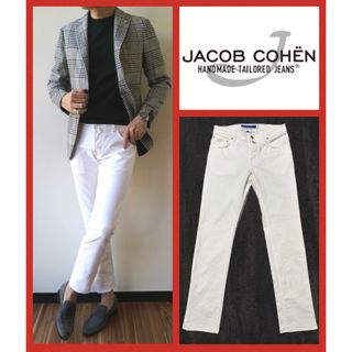 ヤコブコーエン(JACOB COHEN)の【超美品 ほぼ新品】ヤコブコーエン  NICK　W32　ホワイトデニム  白(デニム/ジーンズ)