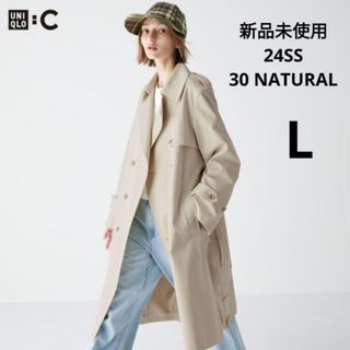 ユニクロ(UNIQLO)の新品未使用 24SS ユニクロC トレンチコート ナチュラル Lサイズ(トレンチコート)