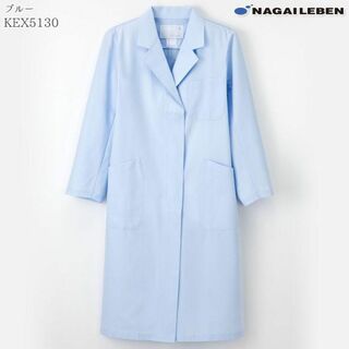 ナガイレーベン 女子シングル診察衣 KEX-5130（M）／ブルー