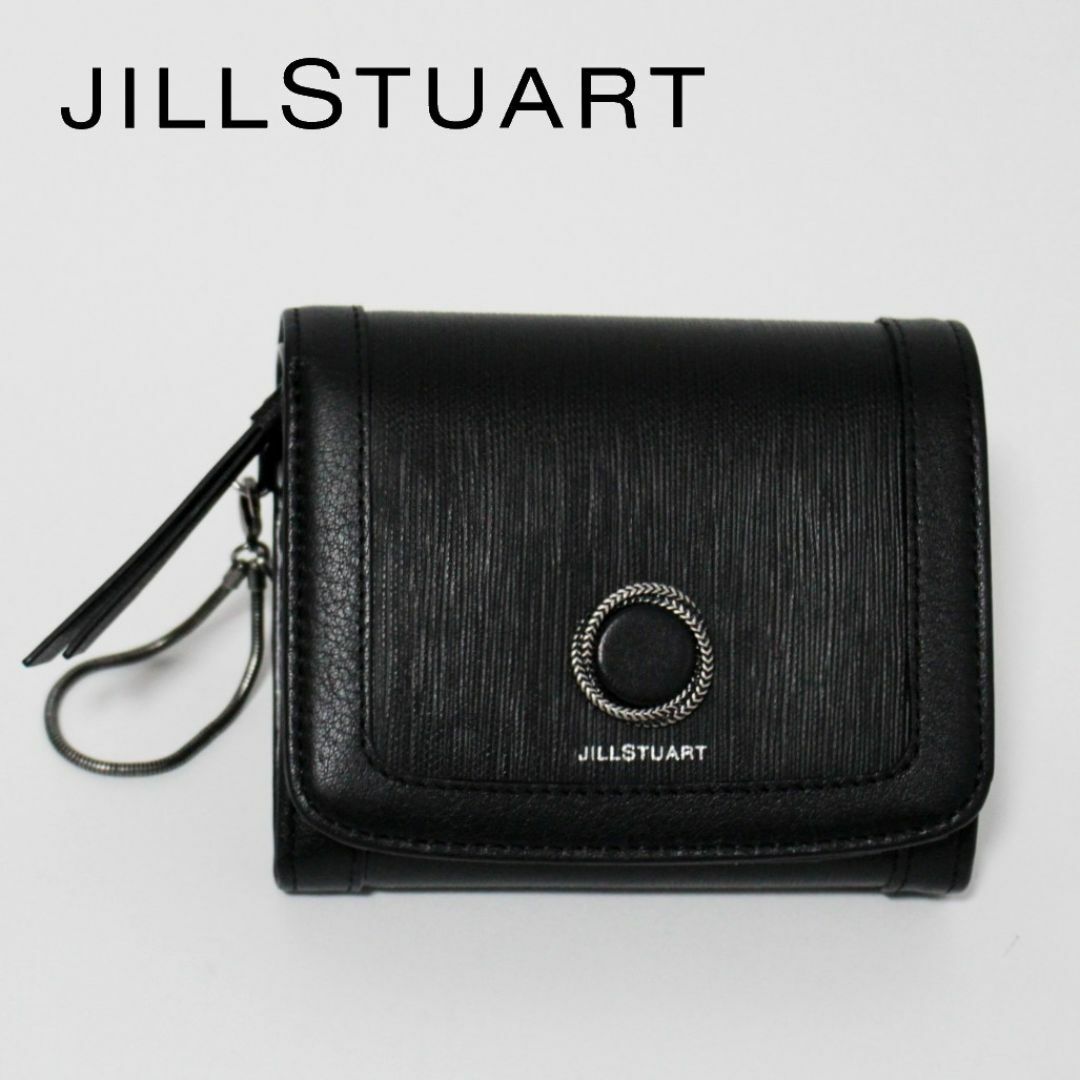 JILLSTUART(ジルスチュアート)の新品訳 ジルスチュアート ノスタルジア ブローチ スナップボタン二つ折り財布 黒 レディースのファッション小物(財布)の商品写真