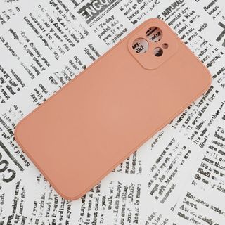 iPhone 12 シリコンケース (04) コーラルオレンジ(iPhoneケース)